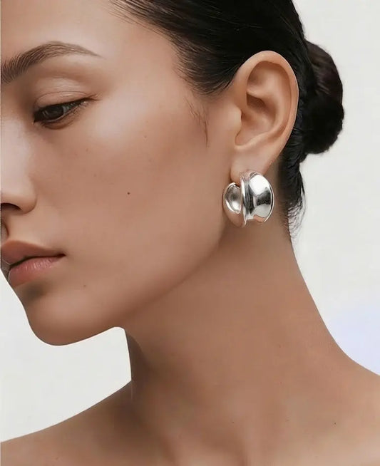 不規則金屬圓環耳環 LUX GLOW