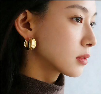 不規則金屬圓環耳環 LUX GLOW