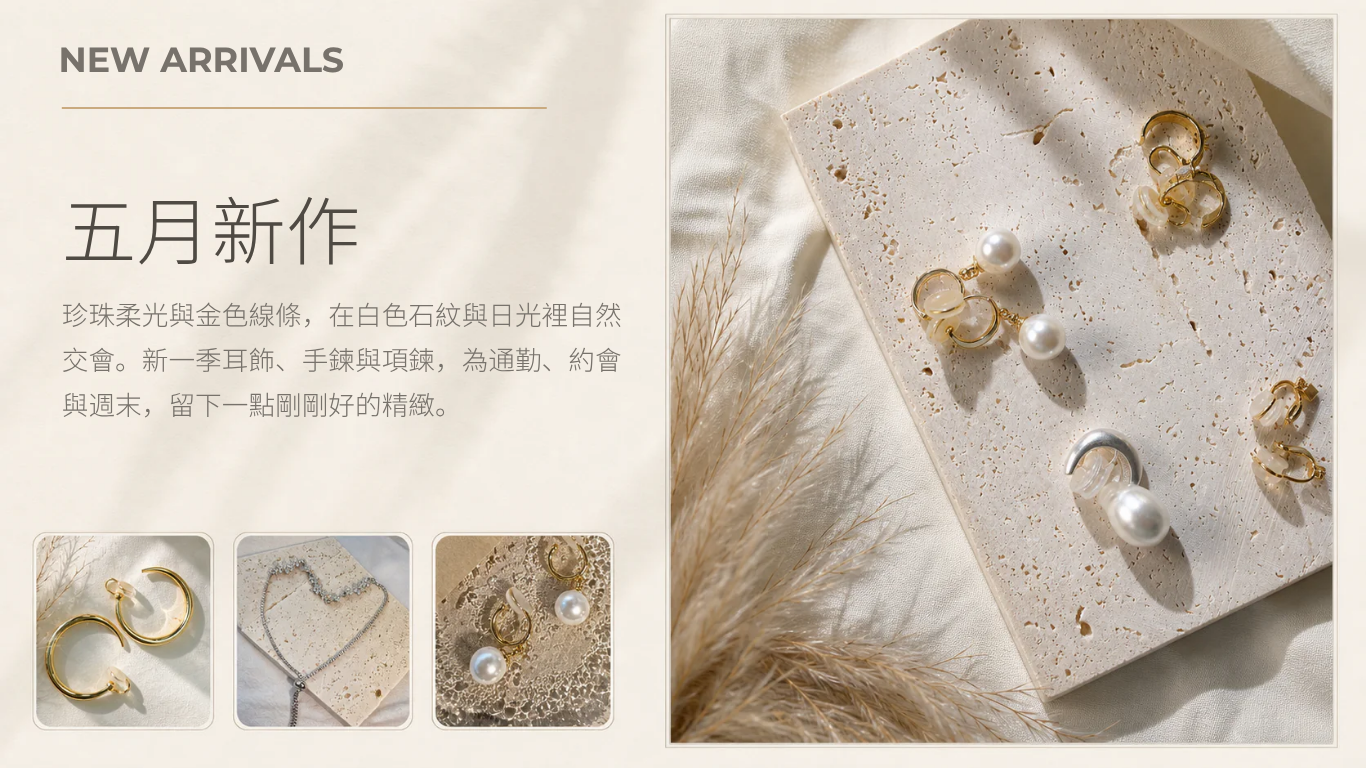 LUX GLOW 輕奢飾品、耳環與日常穿搭主視覺