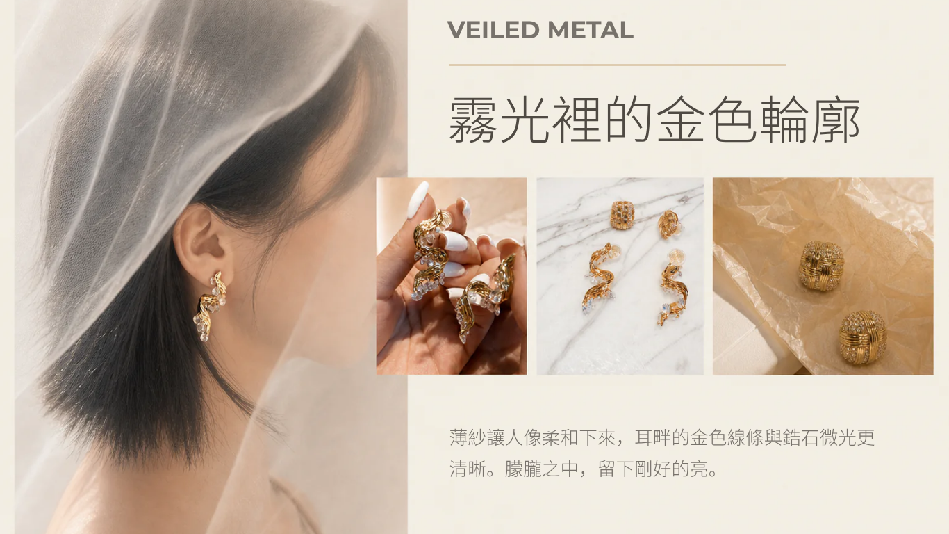 LUX GLOW 輕奢飾品、耳環與日常穿搭主視覺